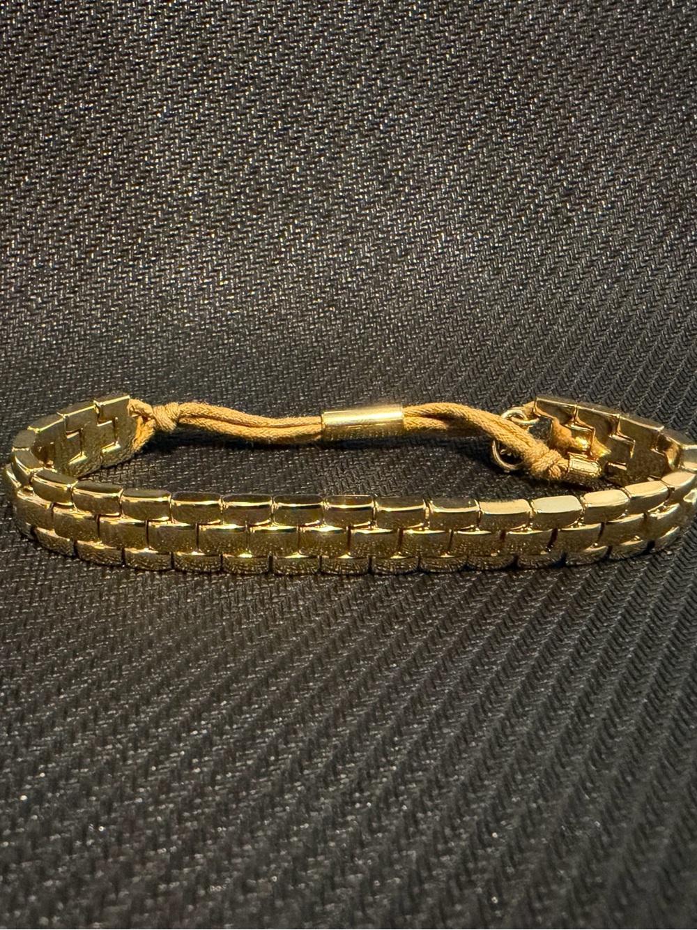 Michael Kors Gold-Tone Link Bracelet with Adjustable Cord